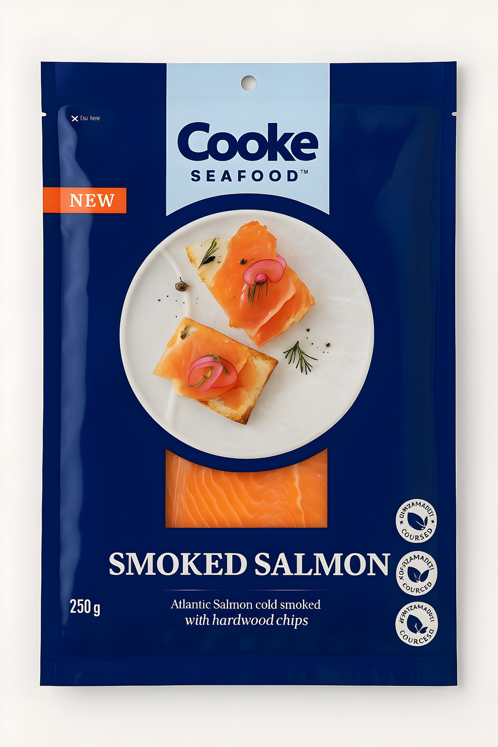 Frozen Smoked Salmon 250g (Slice)